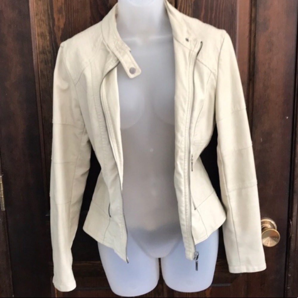 Max Edition faux leather Moto jacket size medium